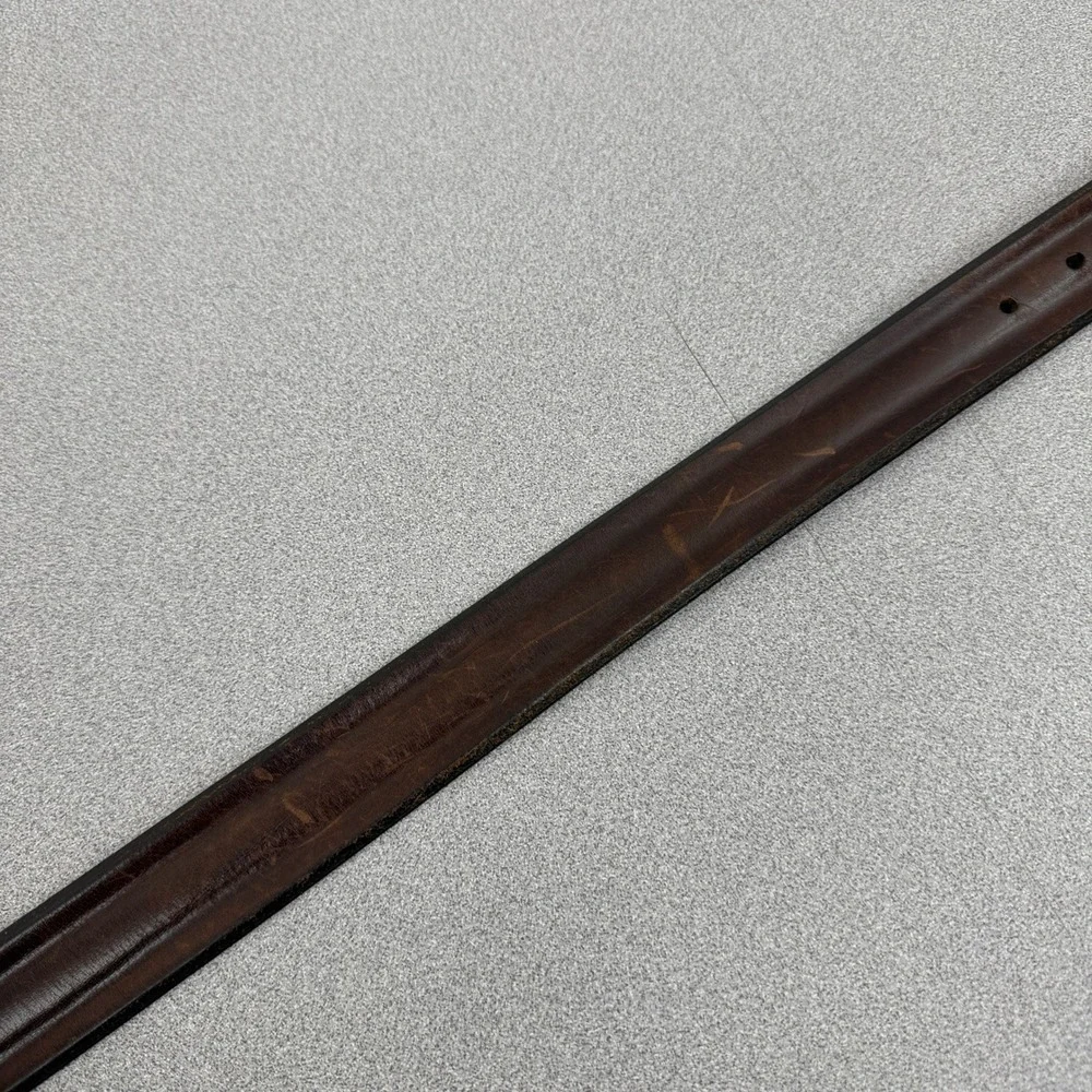 Allen Edmonds Belt Mens 36 Brown Leather Made in USA Distressed Dress Casual - Picture 5 of 10